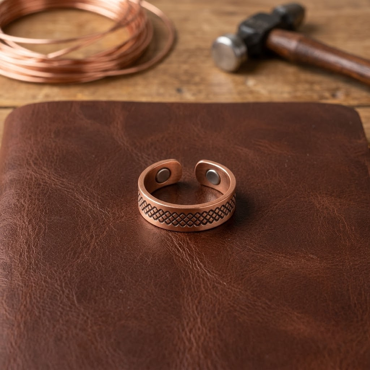 Bague en cuivre Dawn Grid