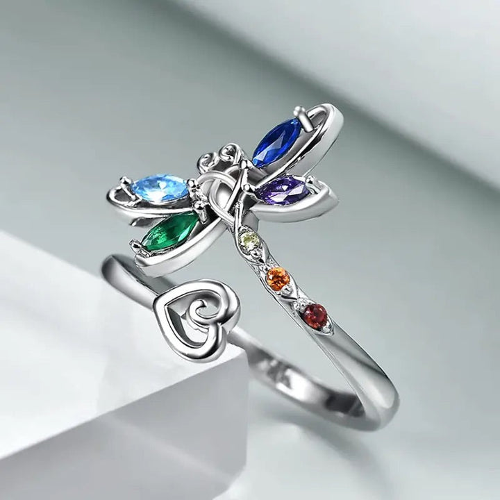 Bague Vintage Ajustable Libellule