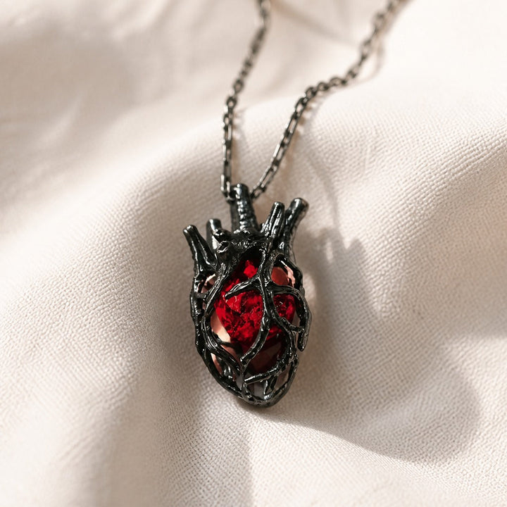 Pendentif Cœur Anatomie Cramoisi