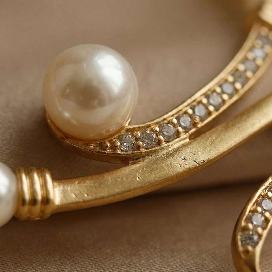 Collier en Perles Naturelles et Ensemble de Boucles d&