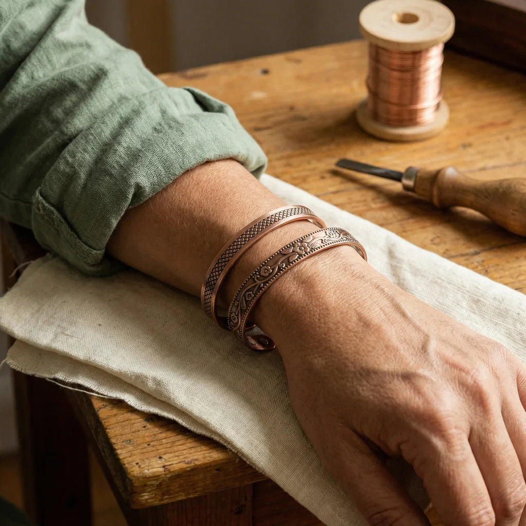 Ensemble de Bracelets en Cuivre Forgé Regal