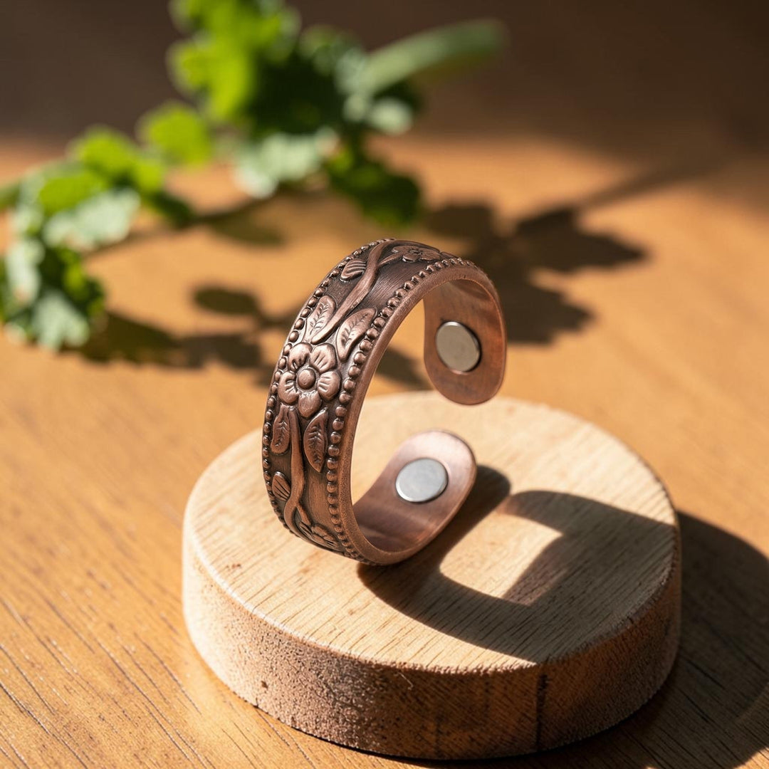 Bague en cuivre Pétale d&