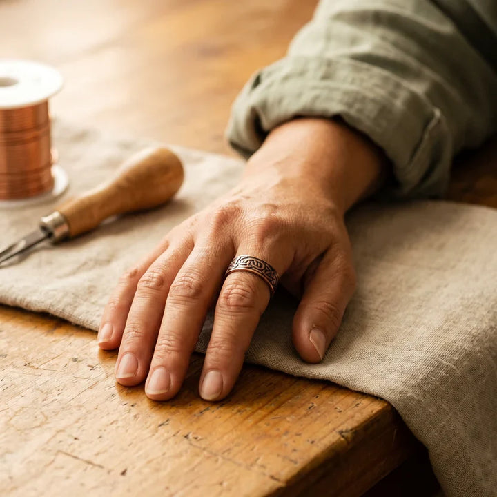 Bague Infini en Cuivre Burr