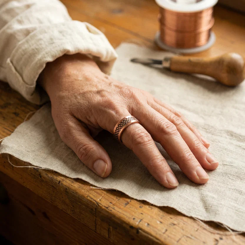 Bague Prestige en Cuivre Grid