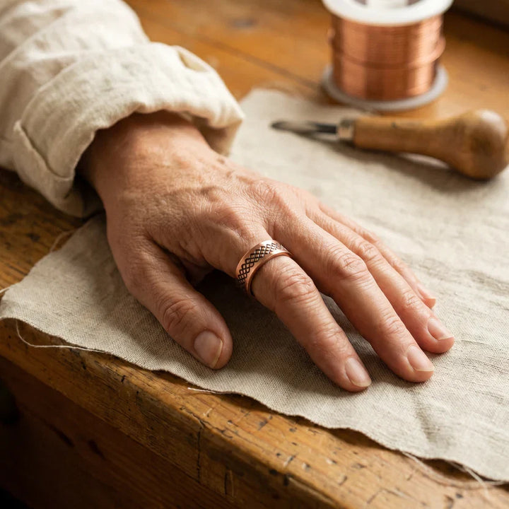 Bague Prestige en Cuivre Grid