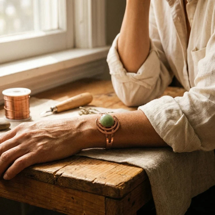Bracelet en cuivre avec sphère d&