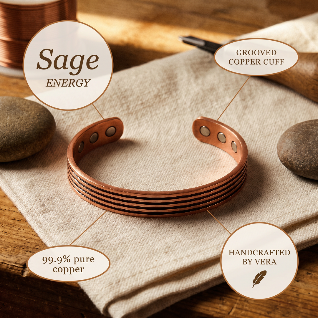 Bracelet en cuivre de sage d&