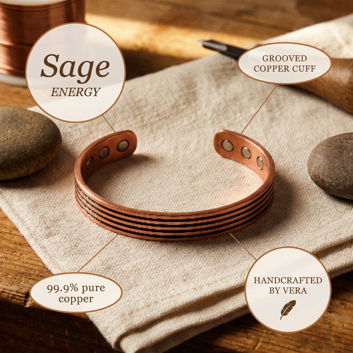 Bracelet en cuivre de sage d&