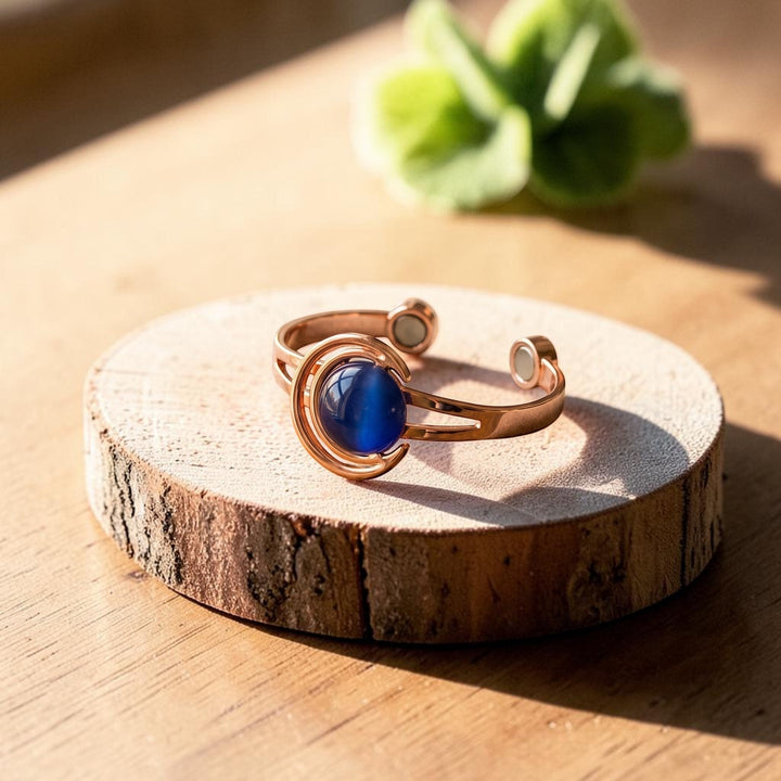 Bracelet bleu en cuivre d&