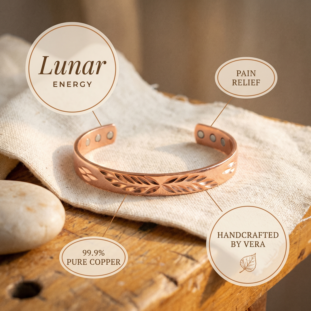 Bracelet en cuivre lunaire