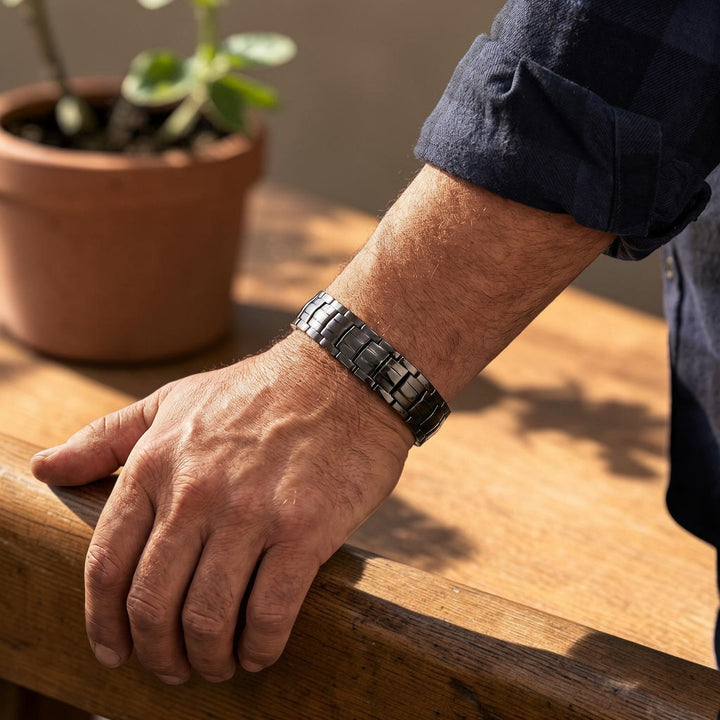 Bracelet en cuivre ocre pour homme d&