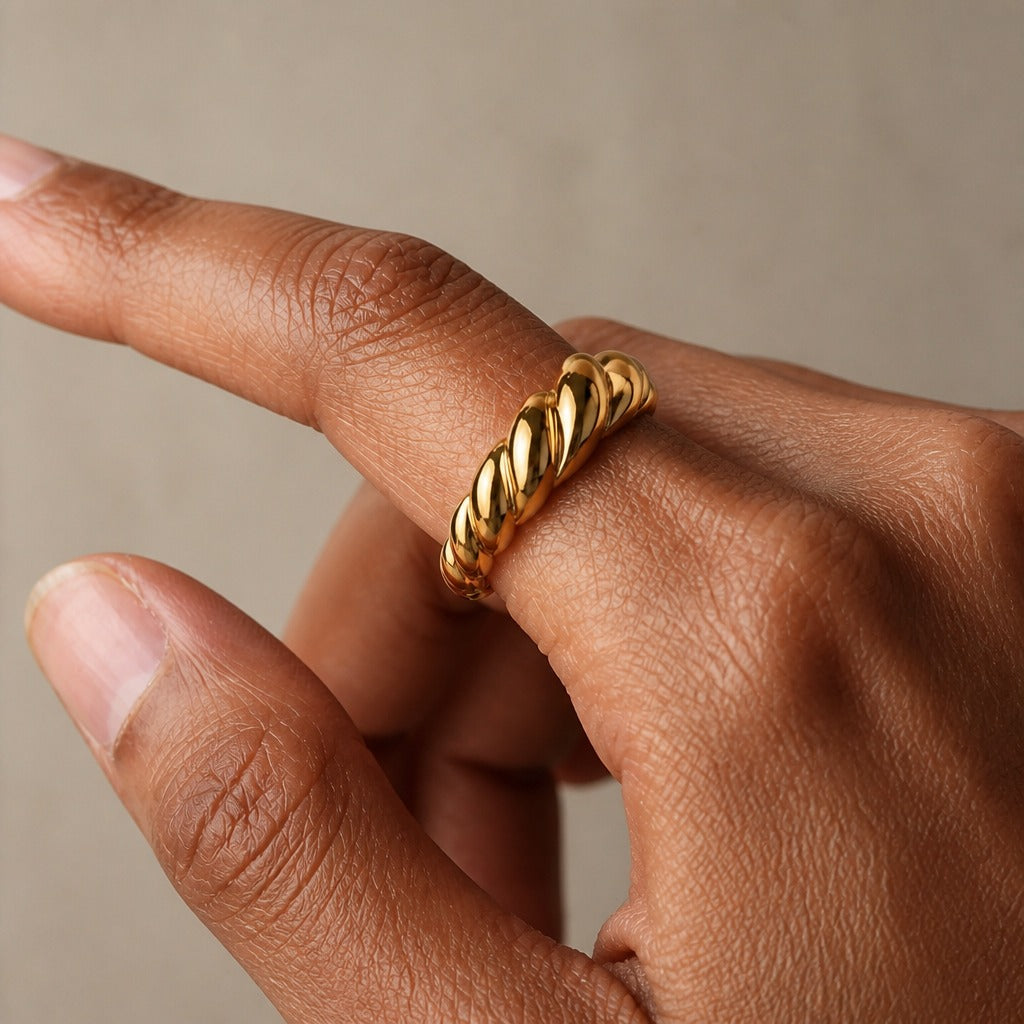 Bague Déclaration Dôme Sculpté