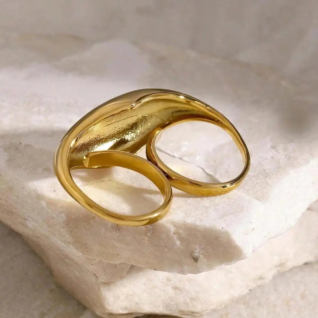 Bague Double en Or Éternelle
