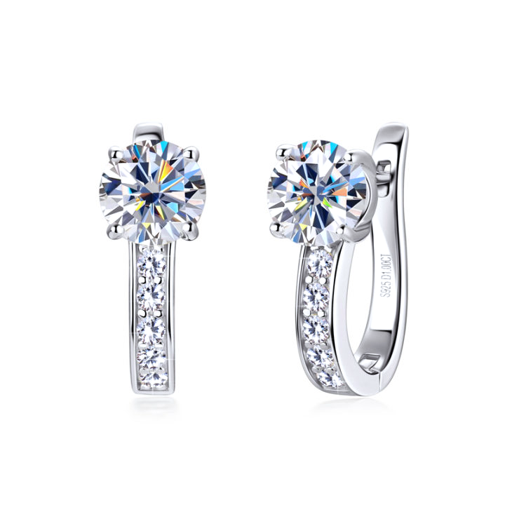 Chanelle Channel-Set Huggie Earrings