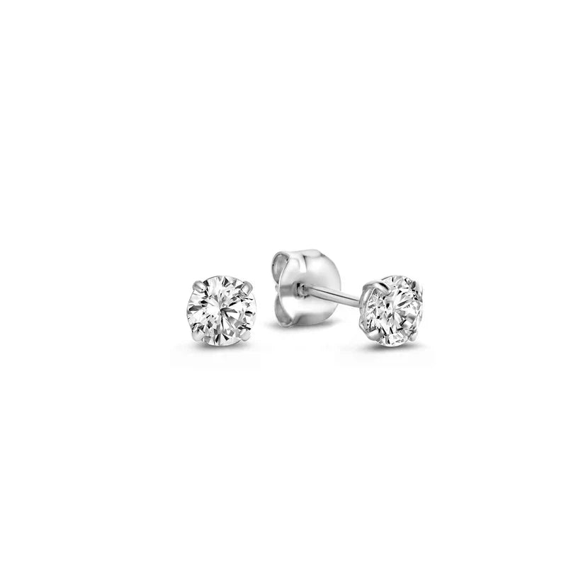 Larmes Gold Stone Stud Earrings