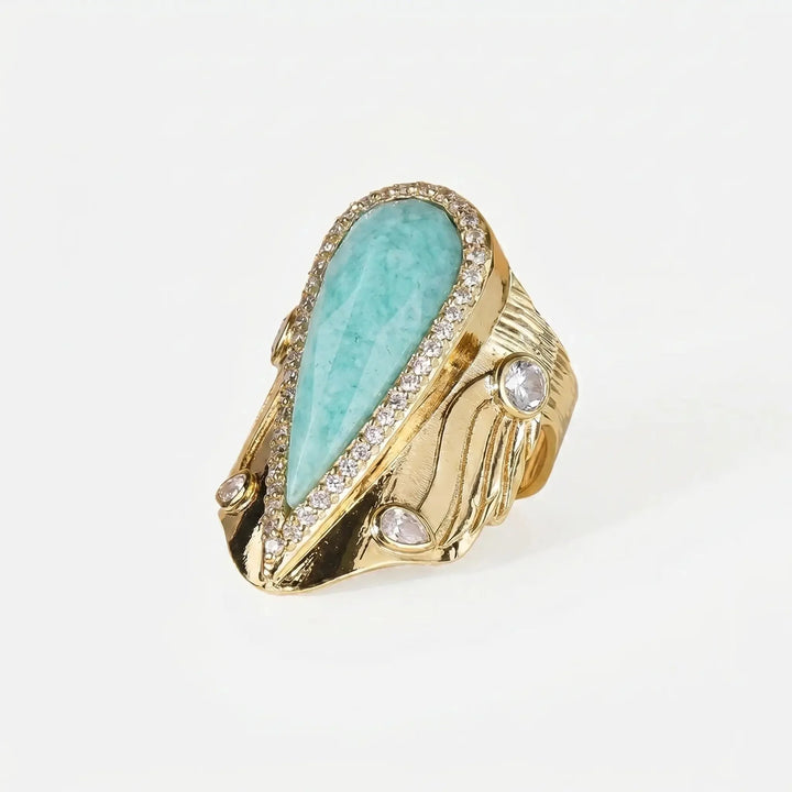 Bague Halo en Goutte Iconique