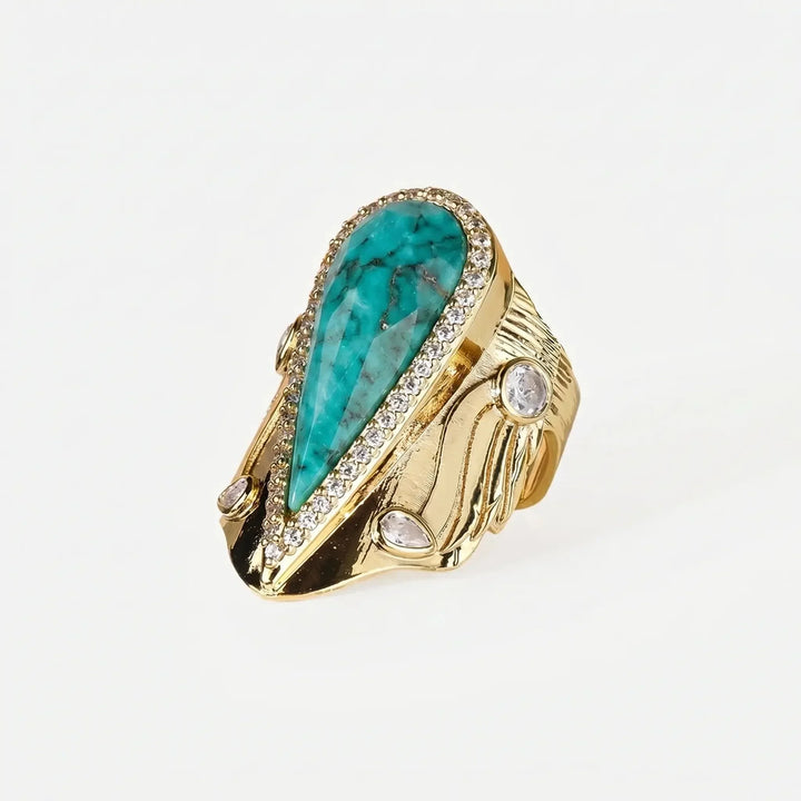 Bague Halo en Goutte Iconique