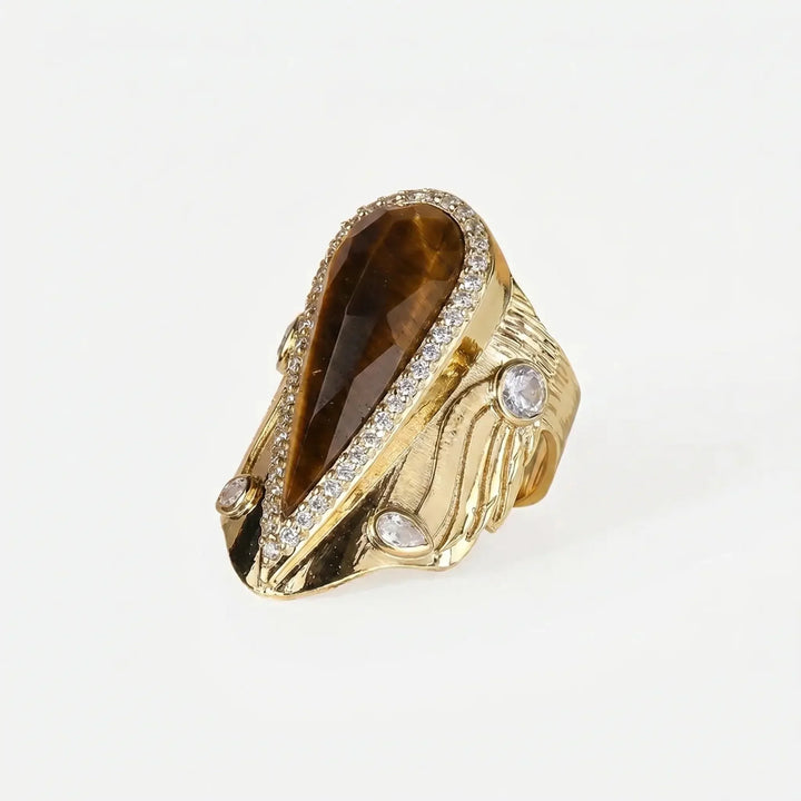 Bague Halo en Goutte Iconique