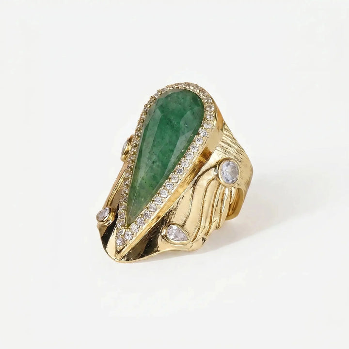 Bague Halo en Goutte Iconique