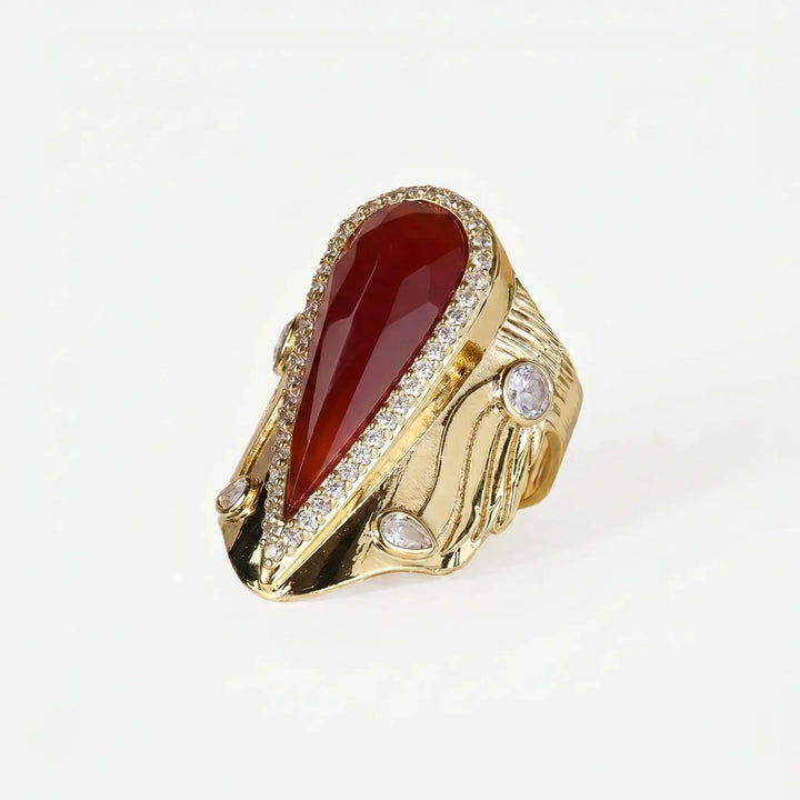 Bague Halo en Goutte Iconique