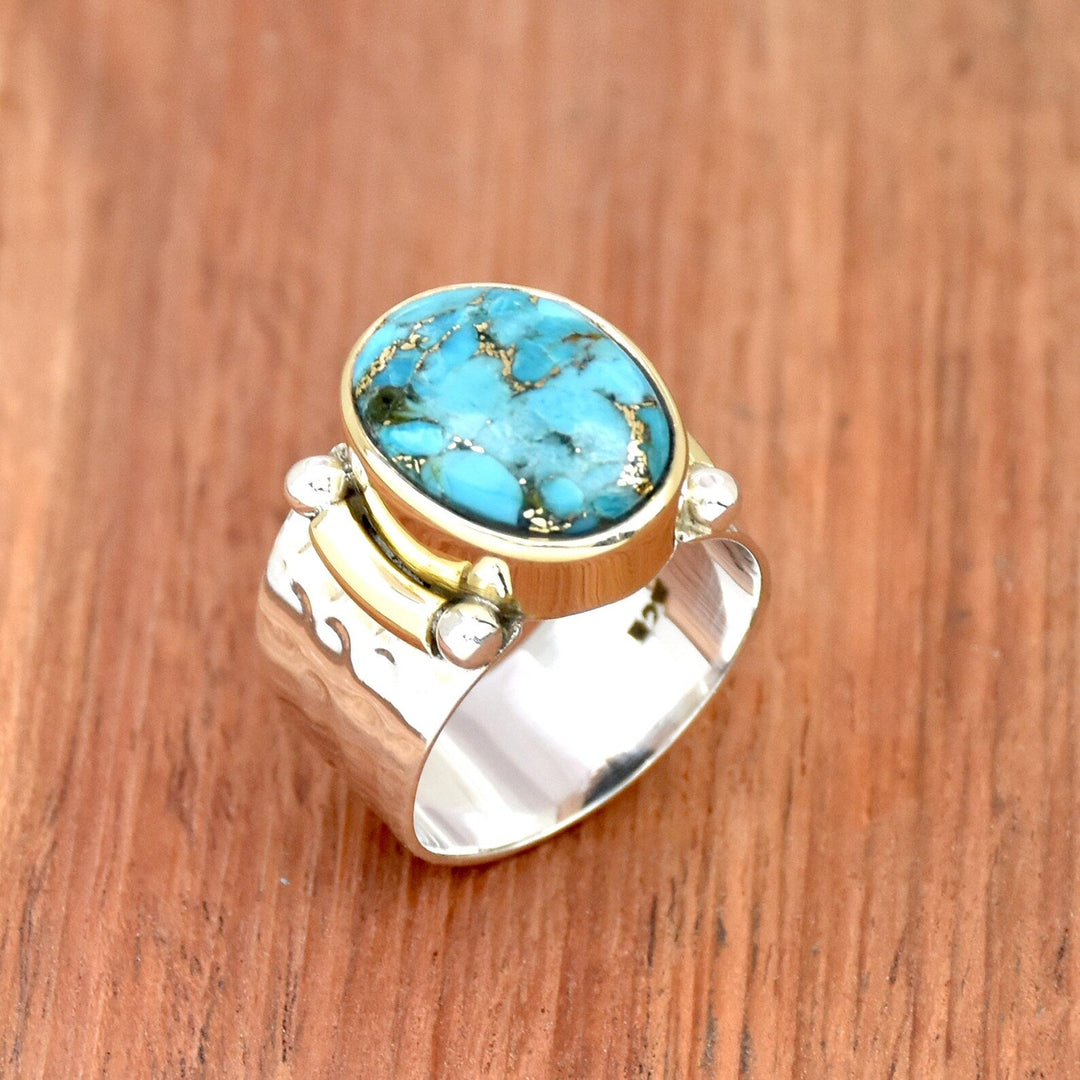 Bague Bohémienne Classique en Turquoise