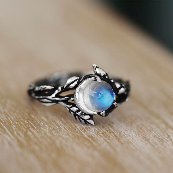 Bague Vigne en Pierre de Lune Croissante