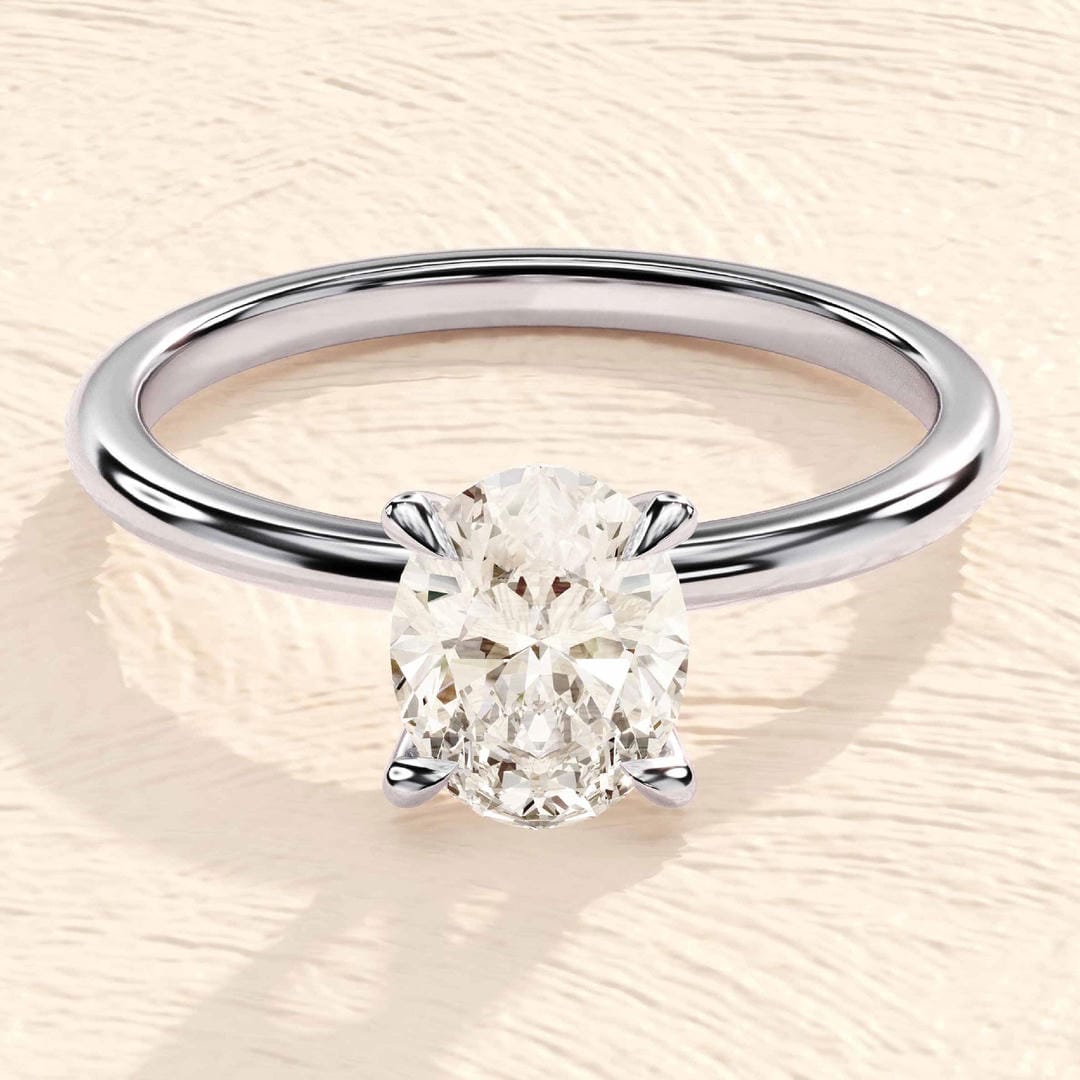 Bague Solitaire Ovale Classique