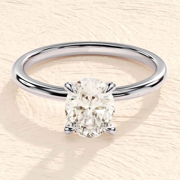 Bague Solitaire Ovale Classique
