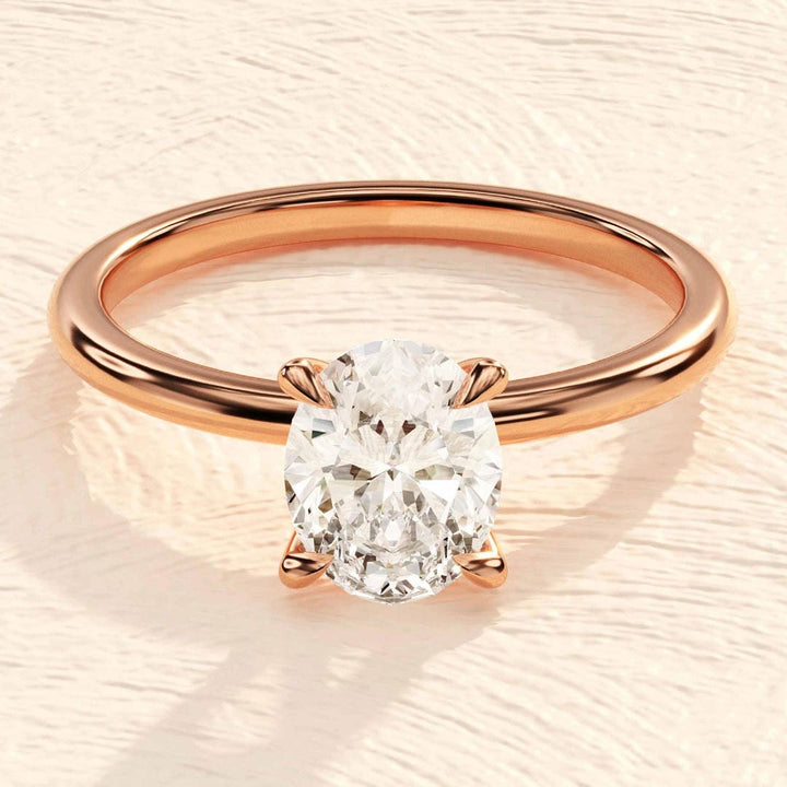 Bague Solitaire Ovale Classique
