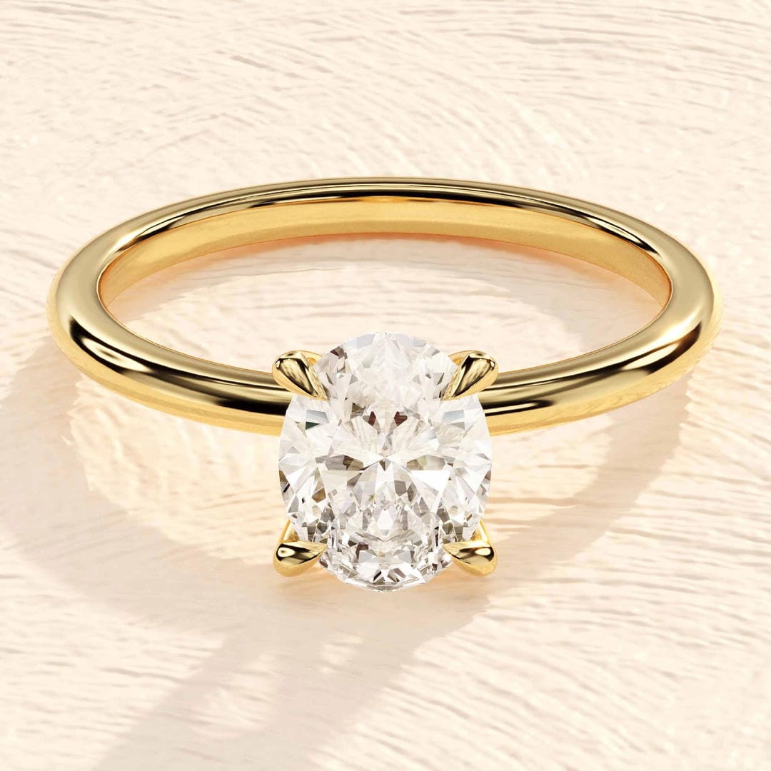 Bague Solitaire Ovale Classique