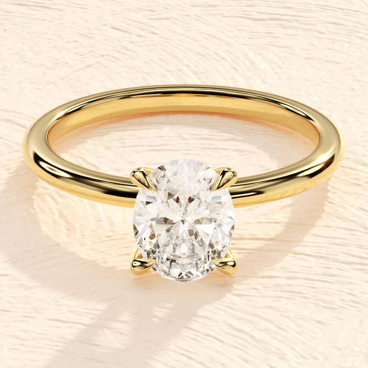 Bague Solitaire Ovale Classique