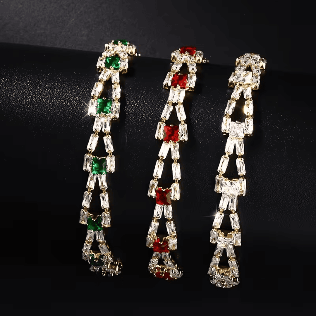 Bracelet Émeraude Baguette Royale
