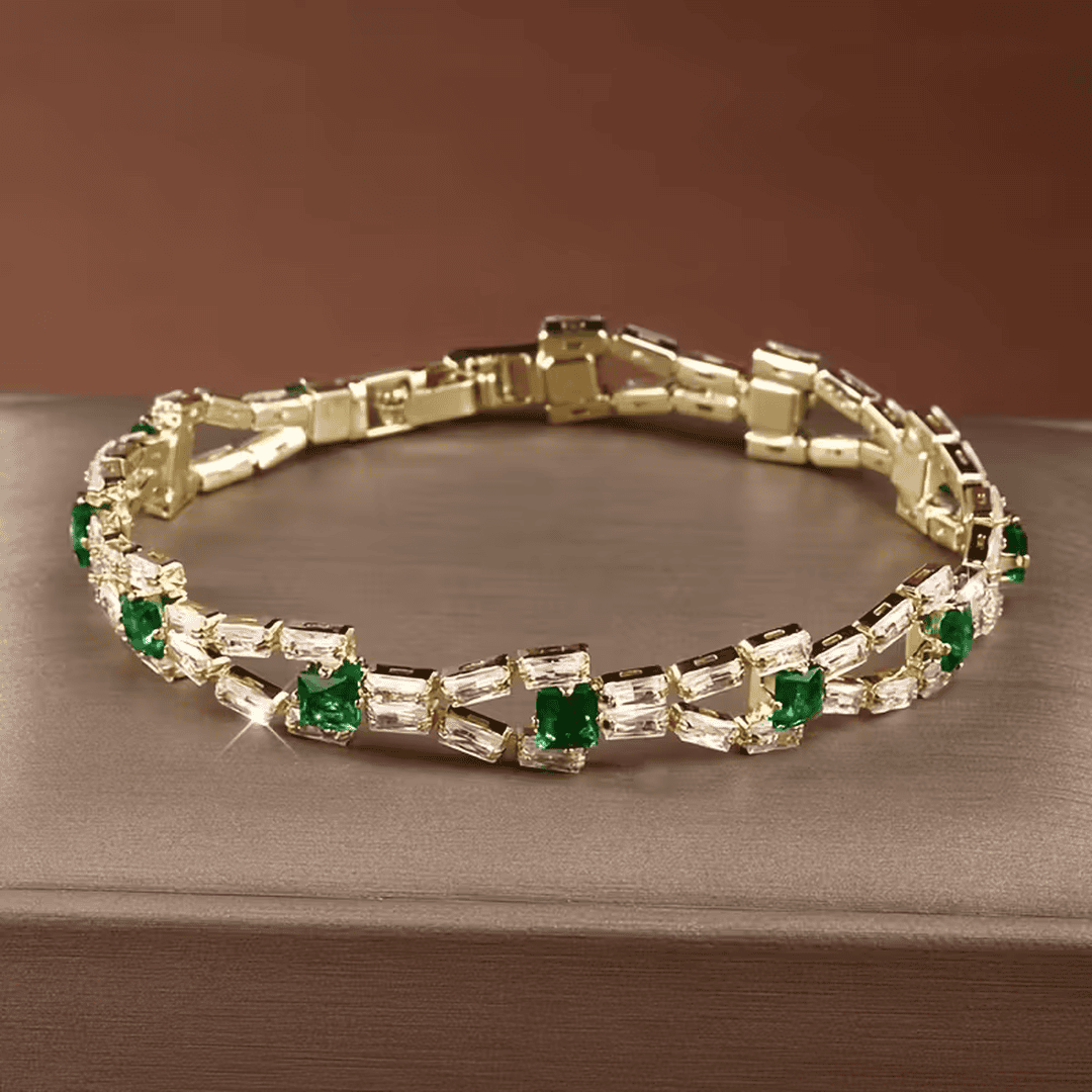 Bracelet Émeraude Baguette Royale