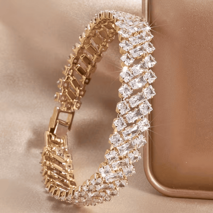 Bracelet de Tennis Couronne en Émeraude