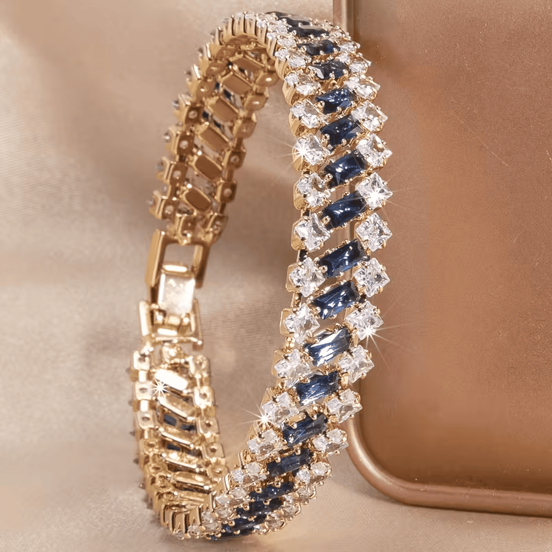 Bracelet de Tennis Couronne en Émeraude