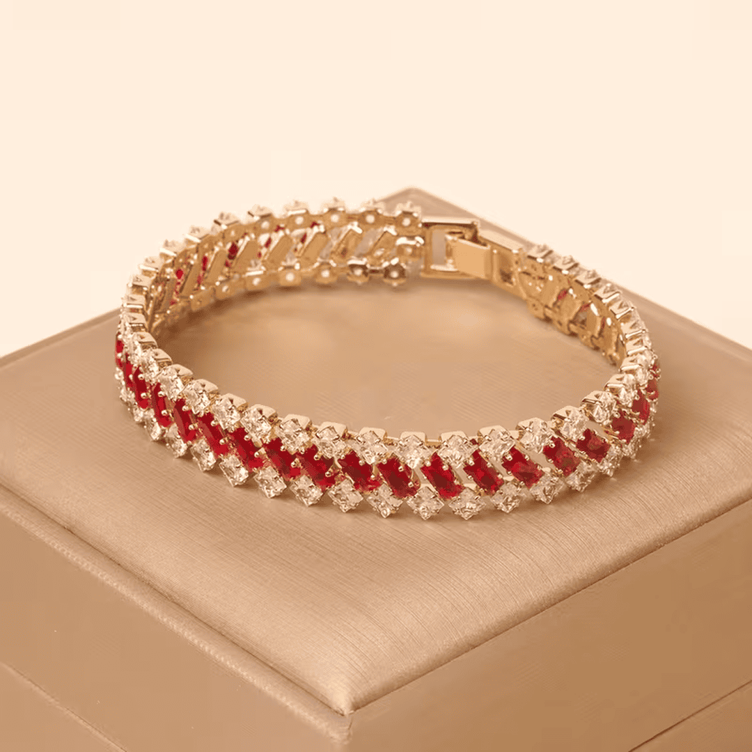 Bracelet de Tennis Couronne en Émeraude