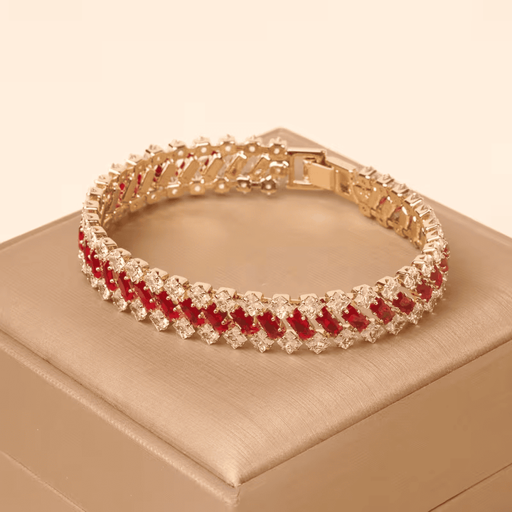 Bracelet de Tennis Couronne en Émeraude