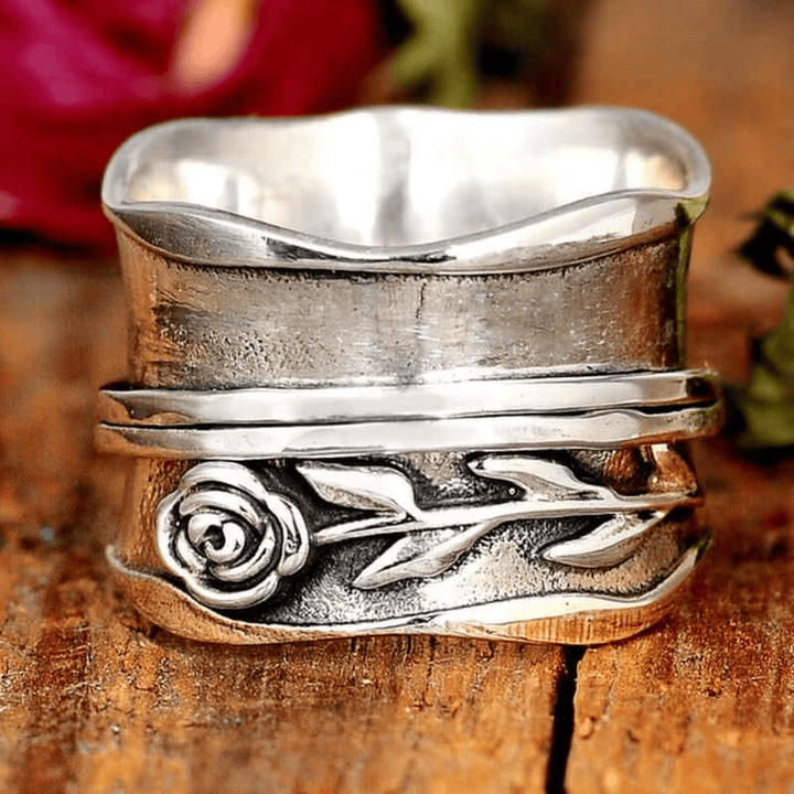 Bague Vintage en Argent Fleurie