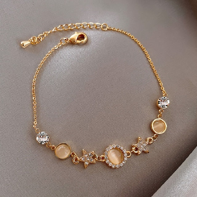 Bracelet Élégant en Cristal Étoilé