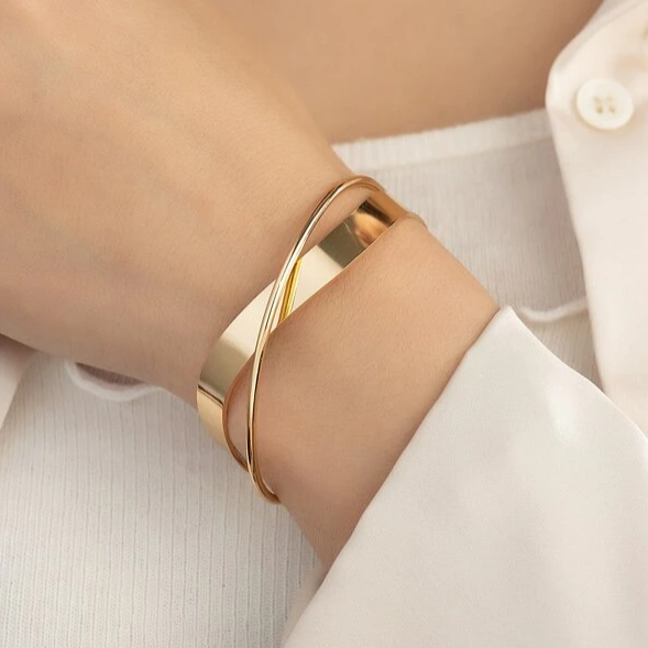 Bracelet Élégant Double Doré