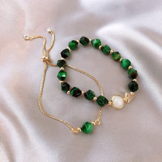 Bracelet en cristal vert