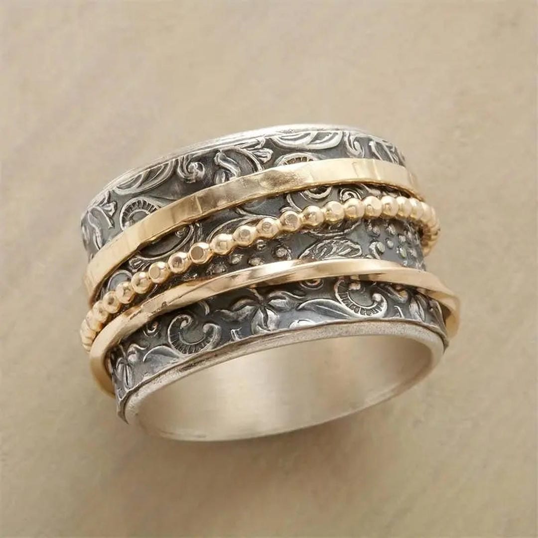 Bague Vintage Antique en Or et Argent