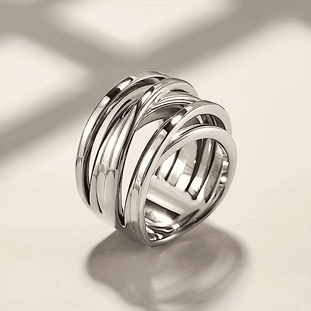Bague Vintage en Argent Superposée