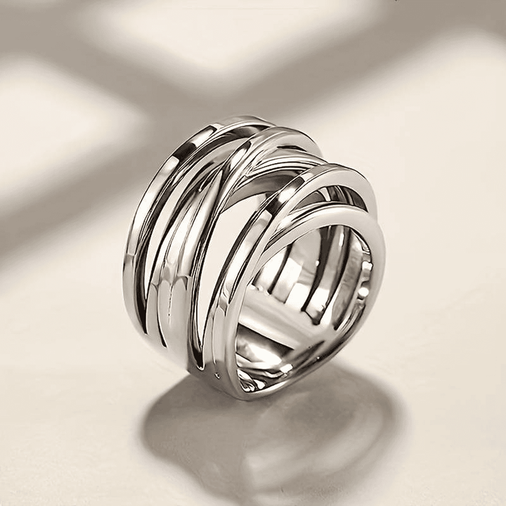 Bague Vintage en Argent Superposée