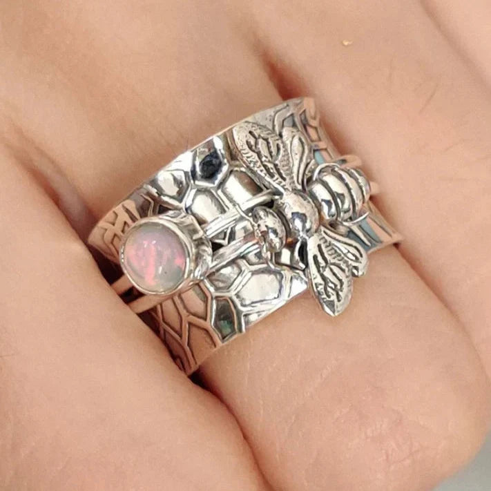 Bague Large en Pierre de Lune Catherine