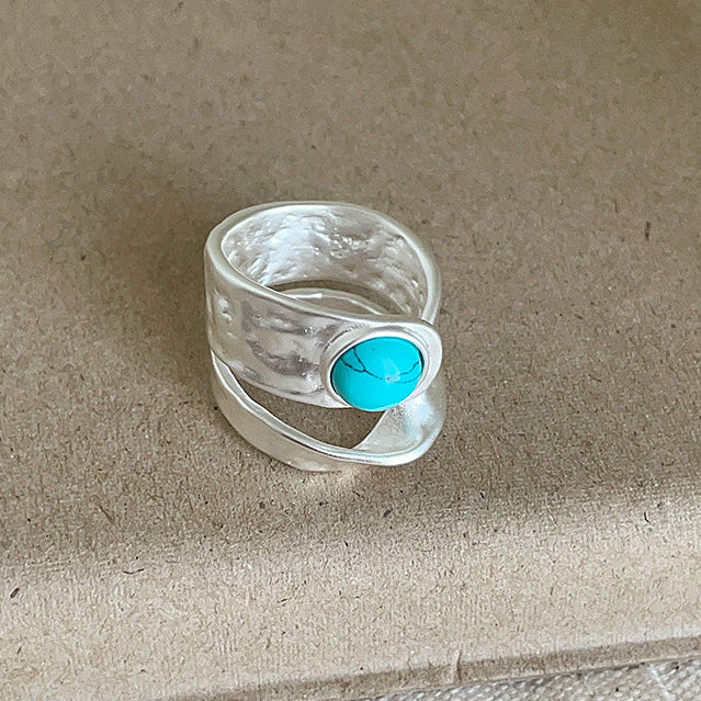 Bague Vintage en Argent avec Pierre Turquoise