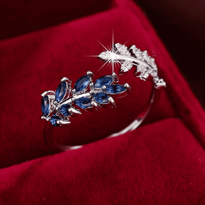 Bague Élégante en Feuille de Laurier Verdoyant
