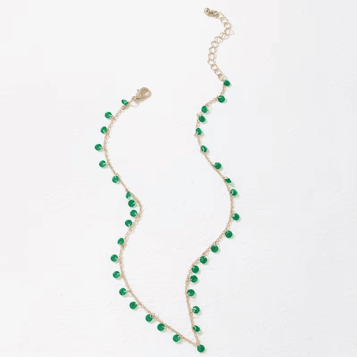 Collier goutte en émeraude fait main