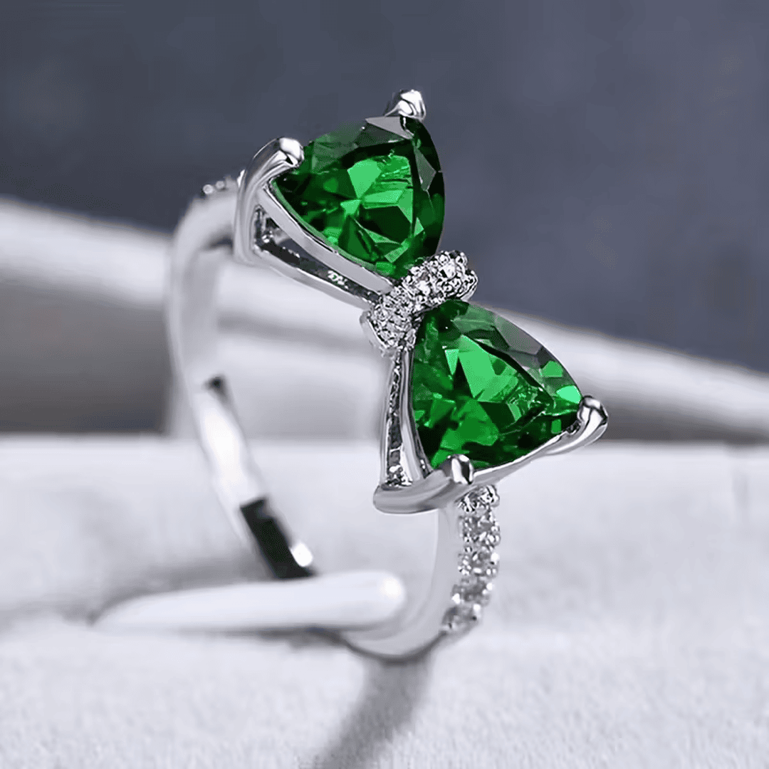 Bague en cristal émeraude