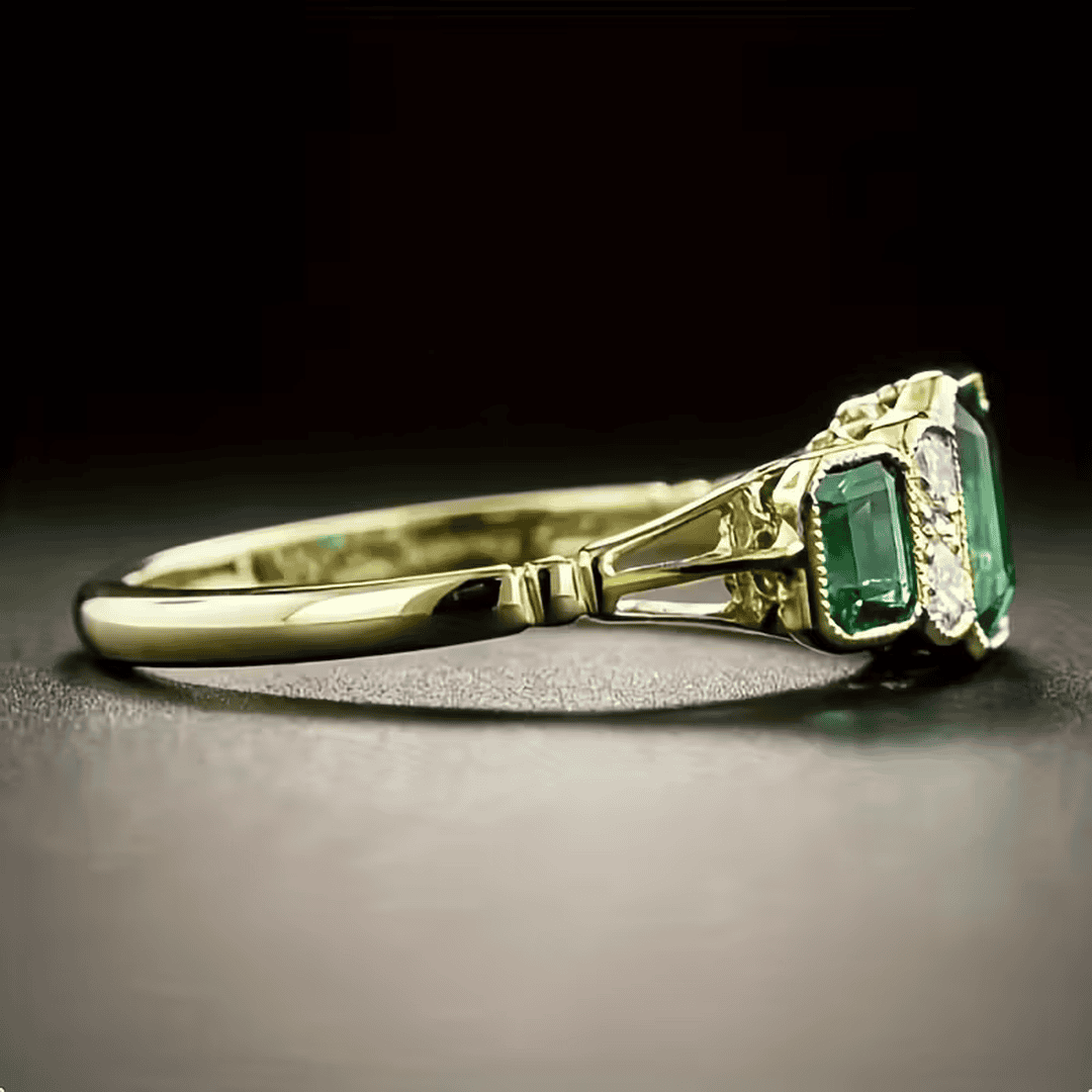 Bague Vintage Héritage en Émeraude